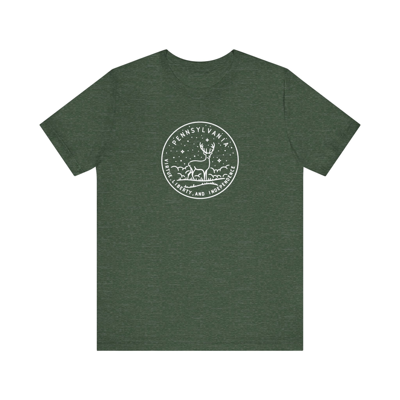 Pennsylvania State Motto Unisex T-Shirt XS / Heather Forest - The Northwest Store