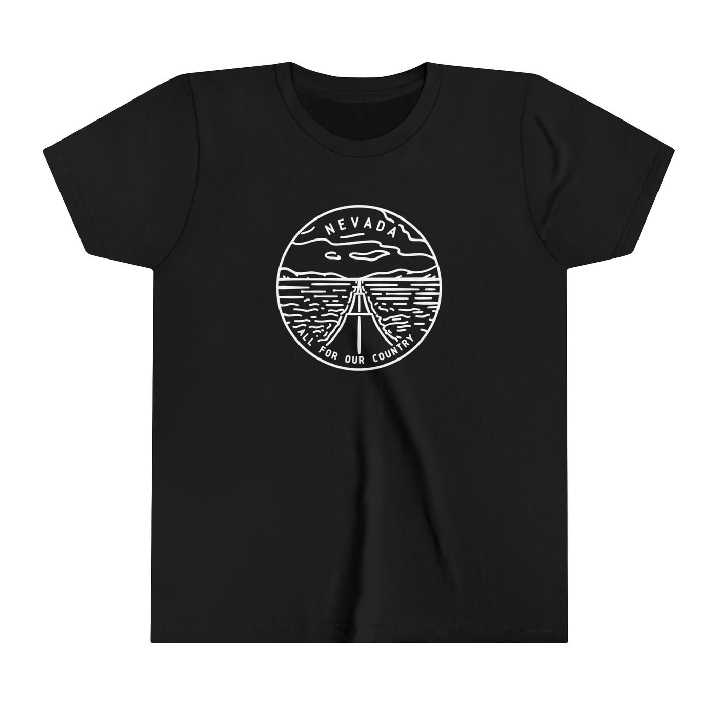 Nevada State Motto Kids T-Shirt Black / S - The Northwest Store