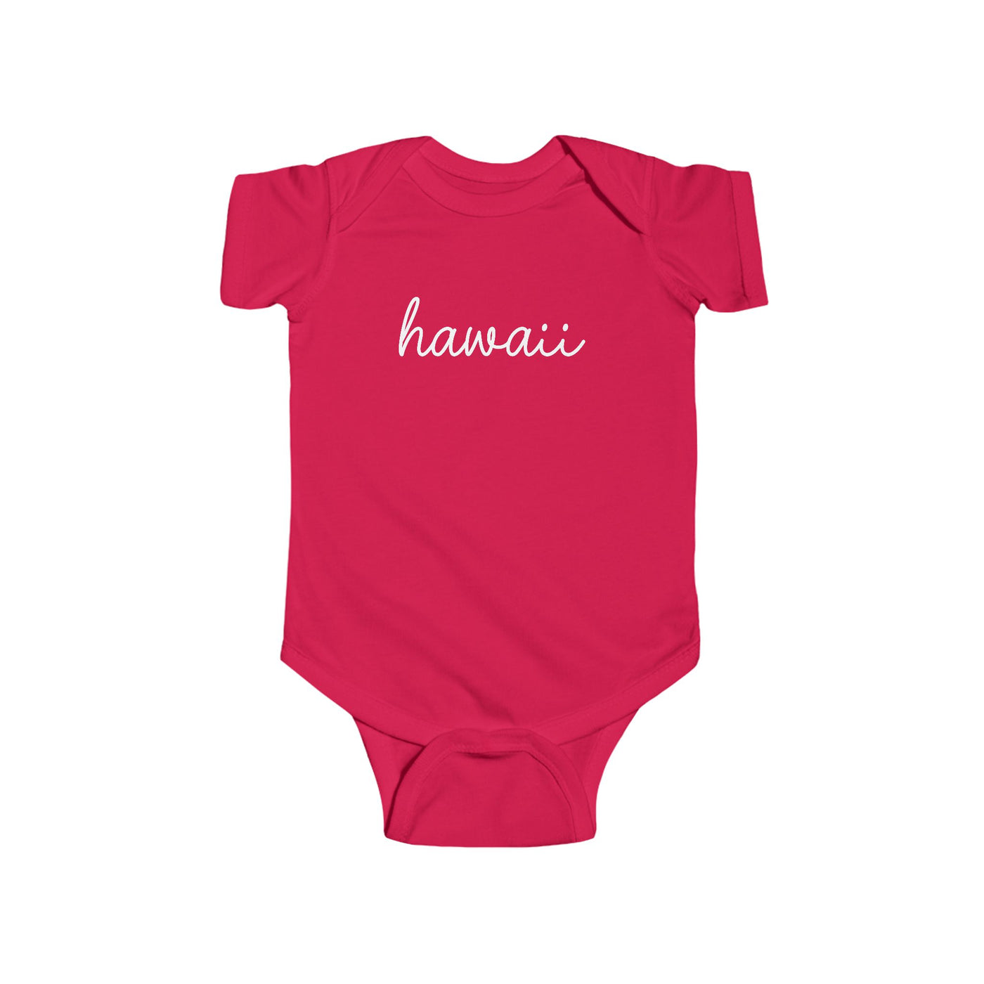 Hawaii Script Baby Bodysuit Red / NB (0-3M) - The Northwest Store