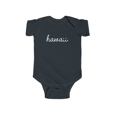 Hawaii Script Baby Bodysuit Black / NB (0-3M) - The Northwest Store