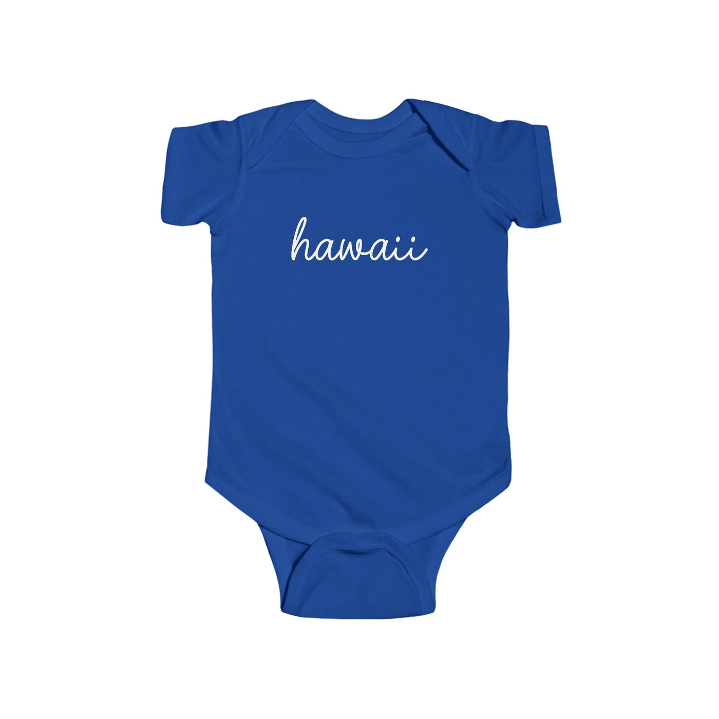 Hawaii Script Baby Bodysuit Royal / NB (0-3M) - The Northwest Store