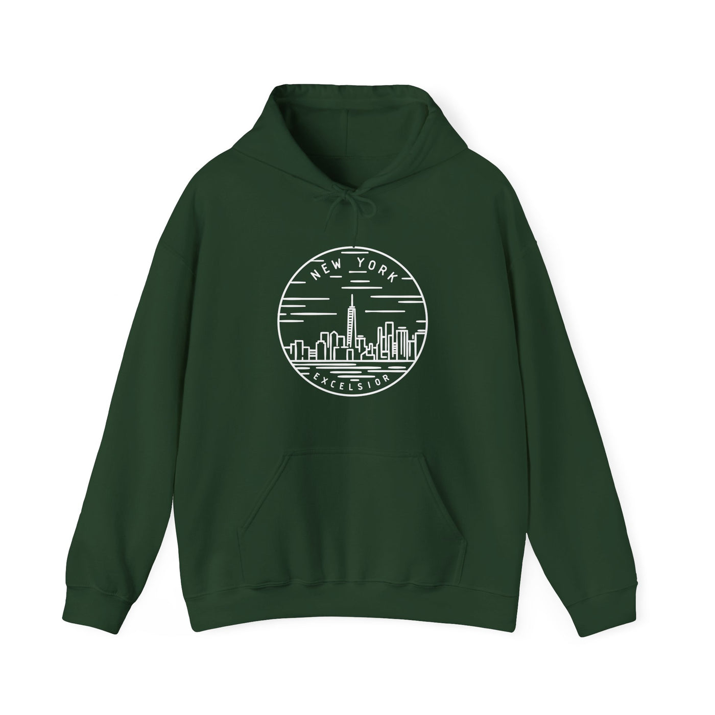 New York State Motto Hooded Sweatshirt Forest Green / S - The Northwest Store