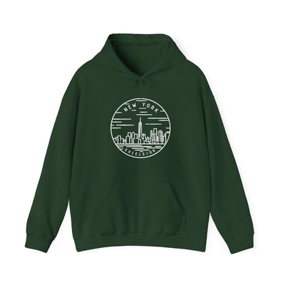 New York State Motto Hooded Sweatshirt Forest Green / S - The Northwest Store