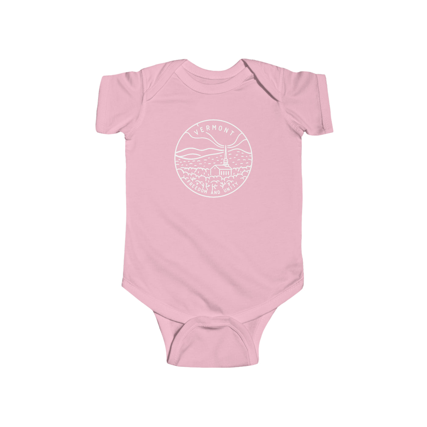 Vermont State Motto Baby Bodysuit