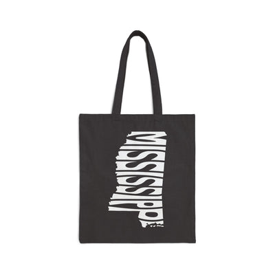 Mississippi State Shape Tote Bag Black / 15" x 16" - The Northwest Store