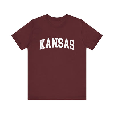 Kansas Varsity Unisex T-Shirt Maroon / XS - The Northwest Store