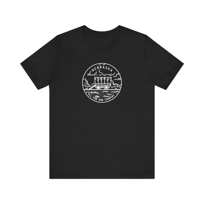 Nebraska State Motto Unisex T-Shirt XS / Black - The Northwest Store