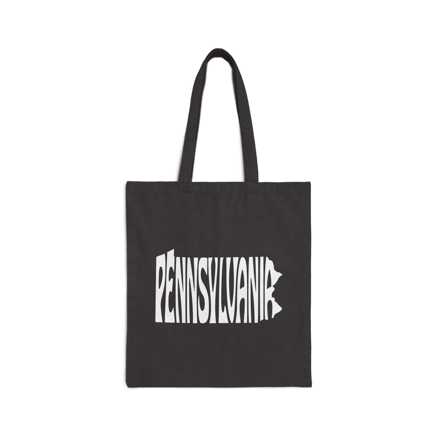 Pennsylvania State Shape Tote Bag Black / 15" x 16" - The Northwest Store