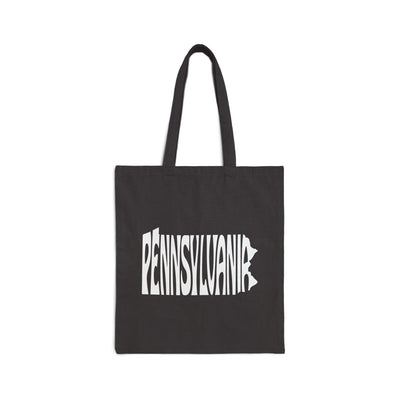 Pennsylvania State Shape Tote Bag Black / 15" x 16" - The Northwest Store