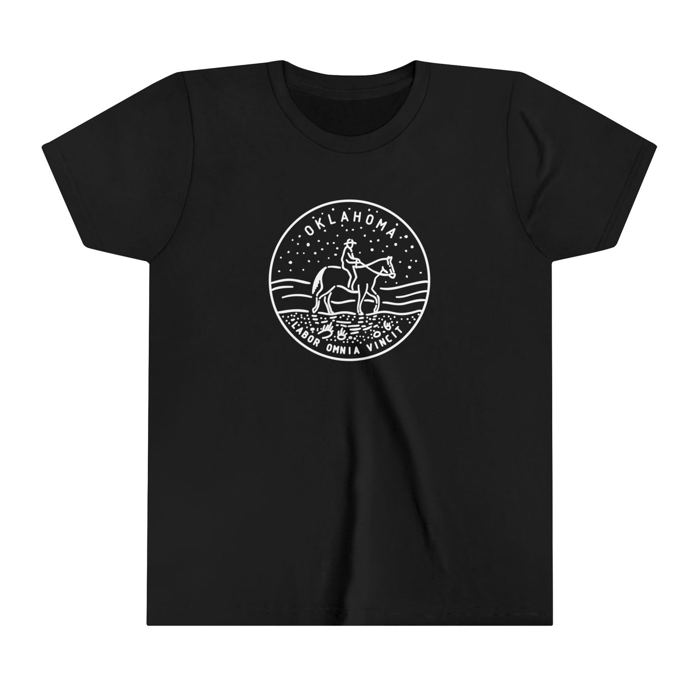 Oklahoma State Motto Kids T-Shirt Black / S - The Northwest Store