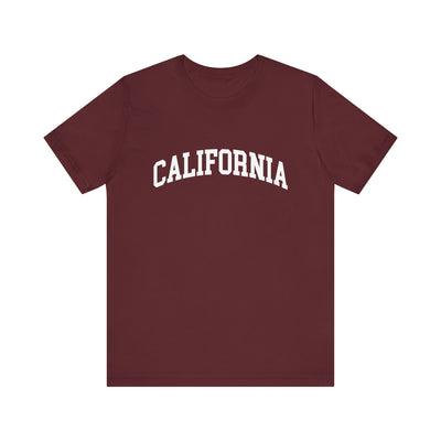 California Varsity Unisex T-Shirt Maroon / XS - The Northwest Store