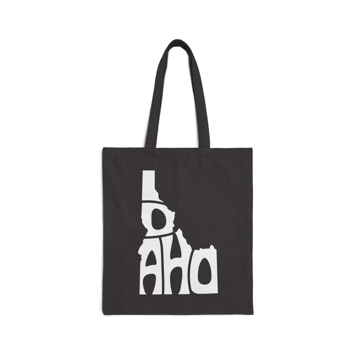 Idaho State Shape Tote Bag Black / 15" x 16" - The Northwest Store