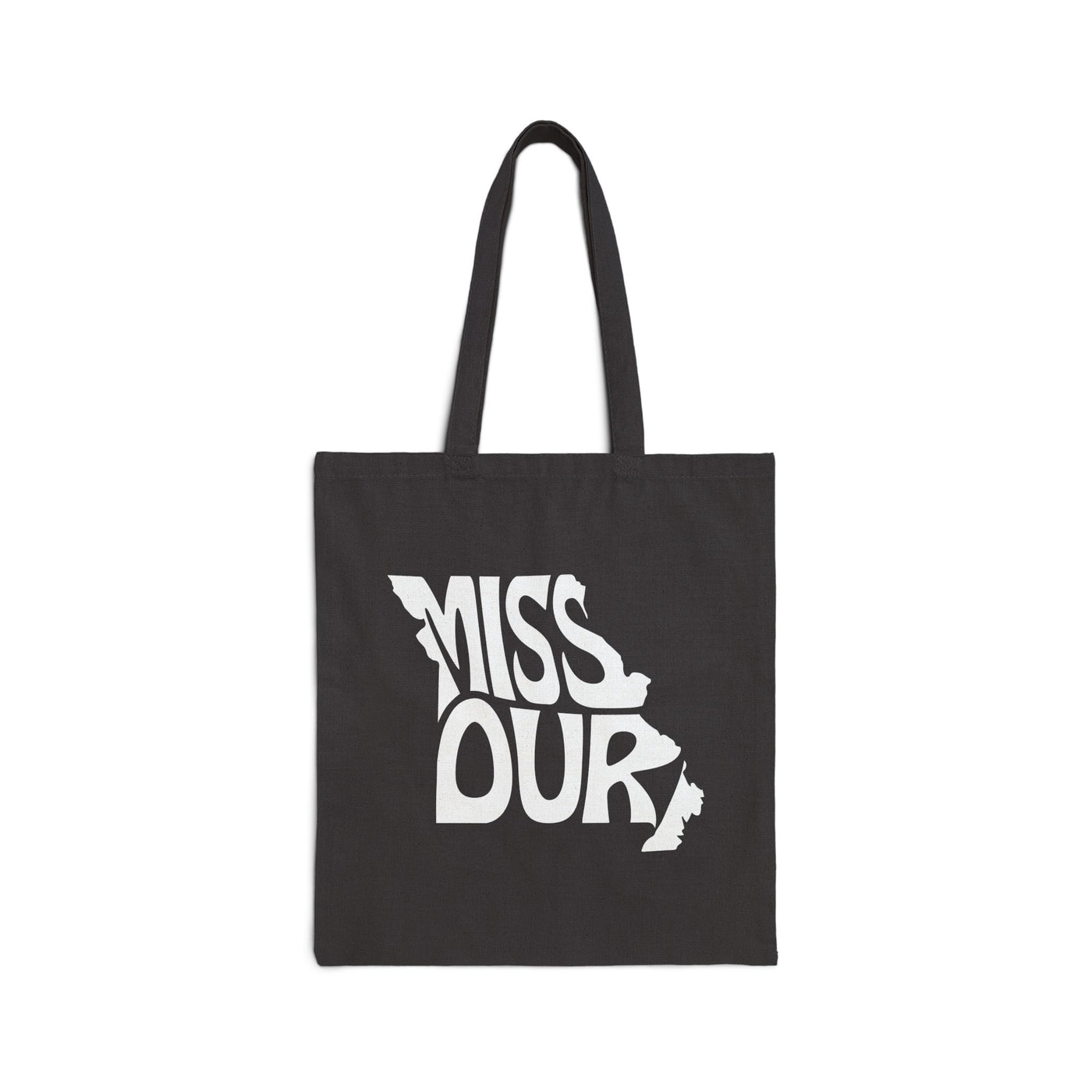 Missouri State Shape Tote Bag Black / 15" x 16" - The Northwest Store