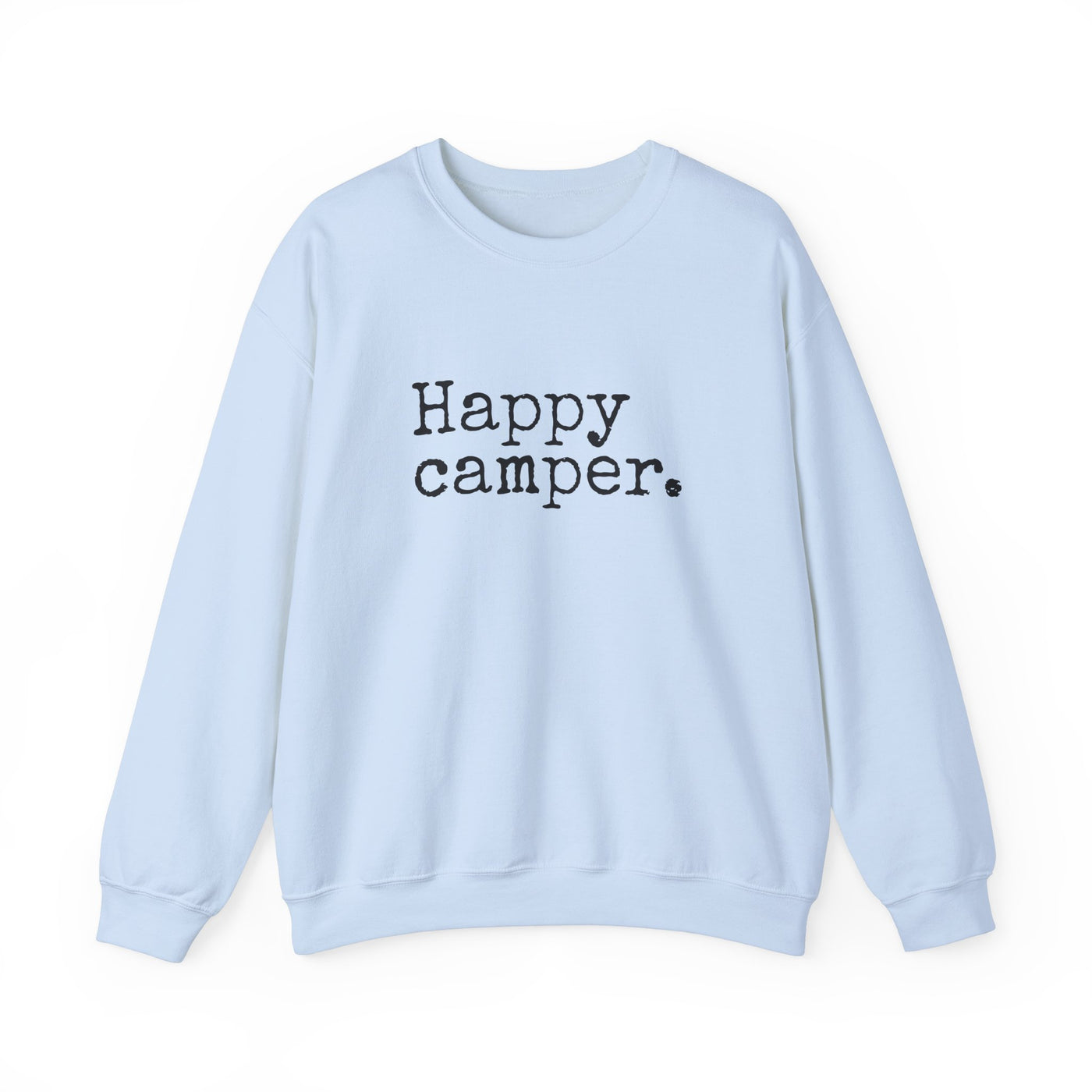 Happy Camper Crewneck Sweatshirt S / Light Blue - The Northwest Store