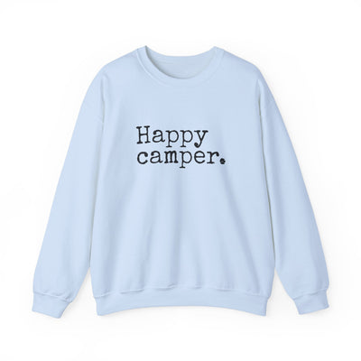 Happy Camper Crewneck Sweatshirt S / Light Blue - The Northwest Store