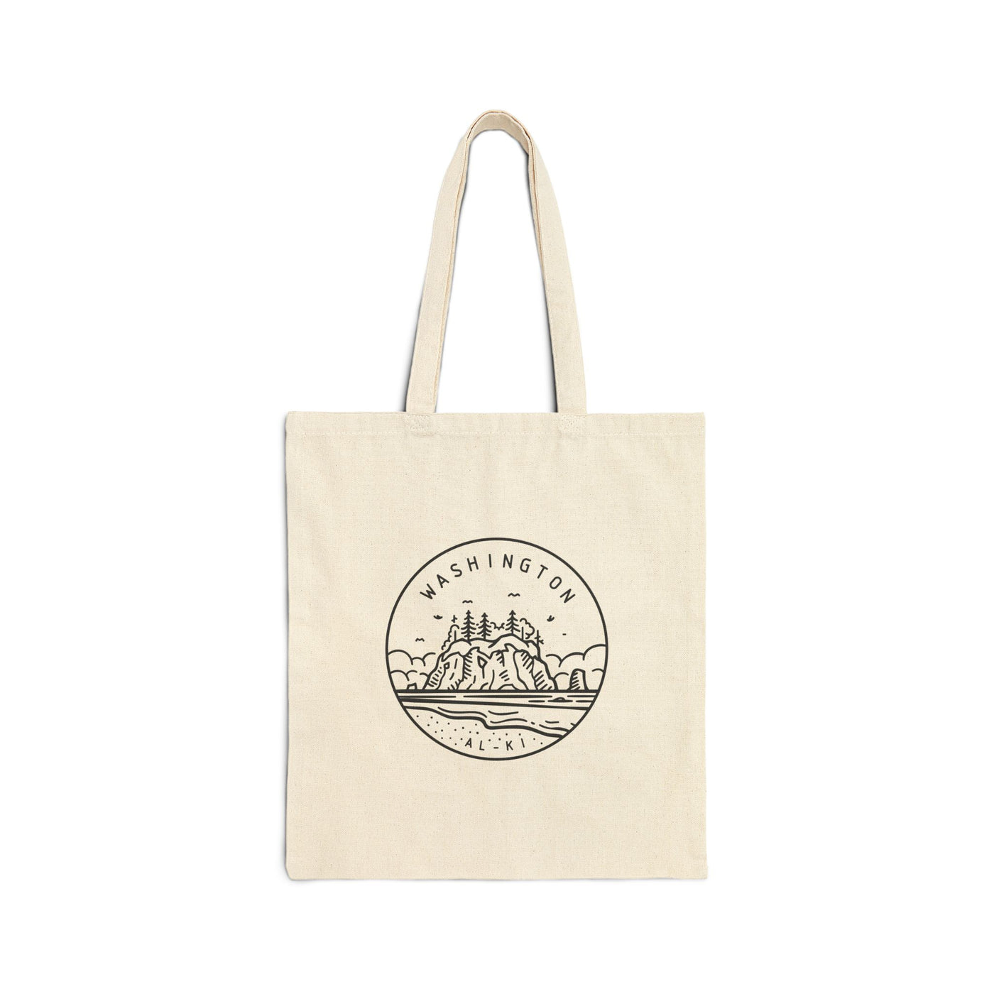 Washington State Motto Tote Bag Natural / 15" x 16" - The Northwest Store