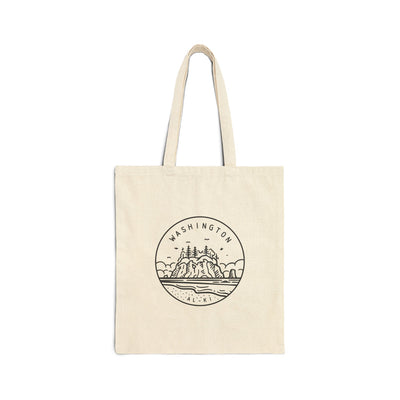 Washington State Motto Tote Bag Natural / 15" x 16" - The Northwest Store
