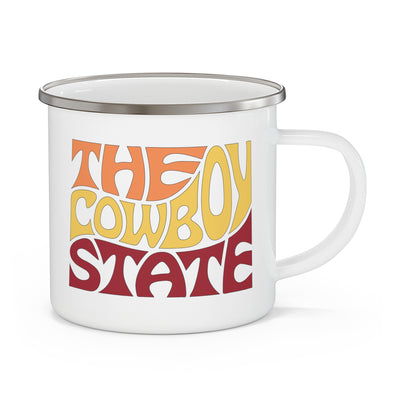 Wyoming Nickname Enamel Camping Mug