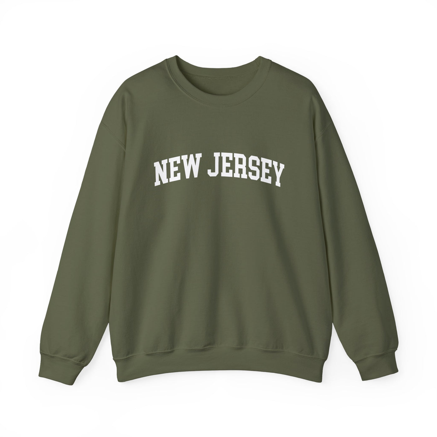 New Jersey Varsity Crewneck Sweatshirt S / Military Green - The Northwest Store