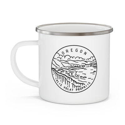 Oregon State Motto Enamel Camping Mug