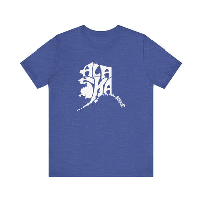 Alaska State Shape Unisex T-Shirt Heather True Royal / XS - The Northwest Store