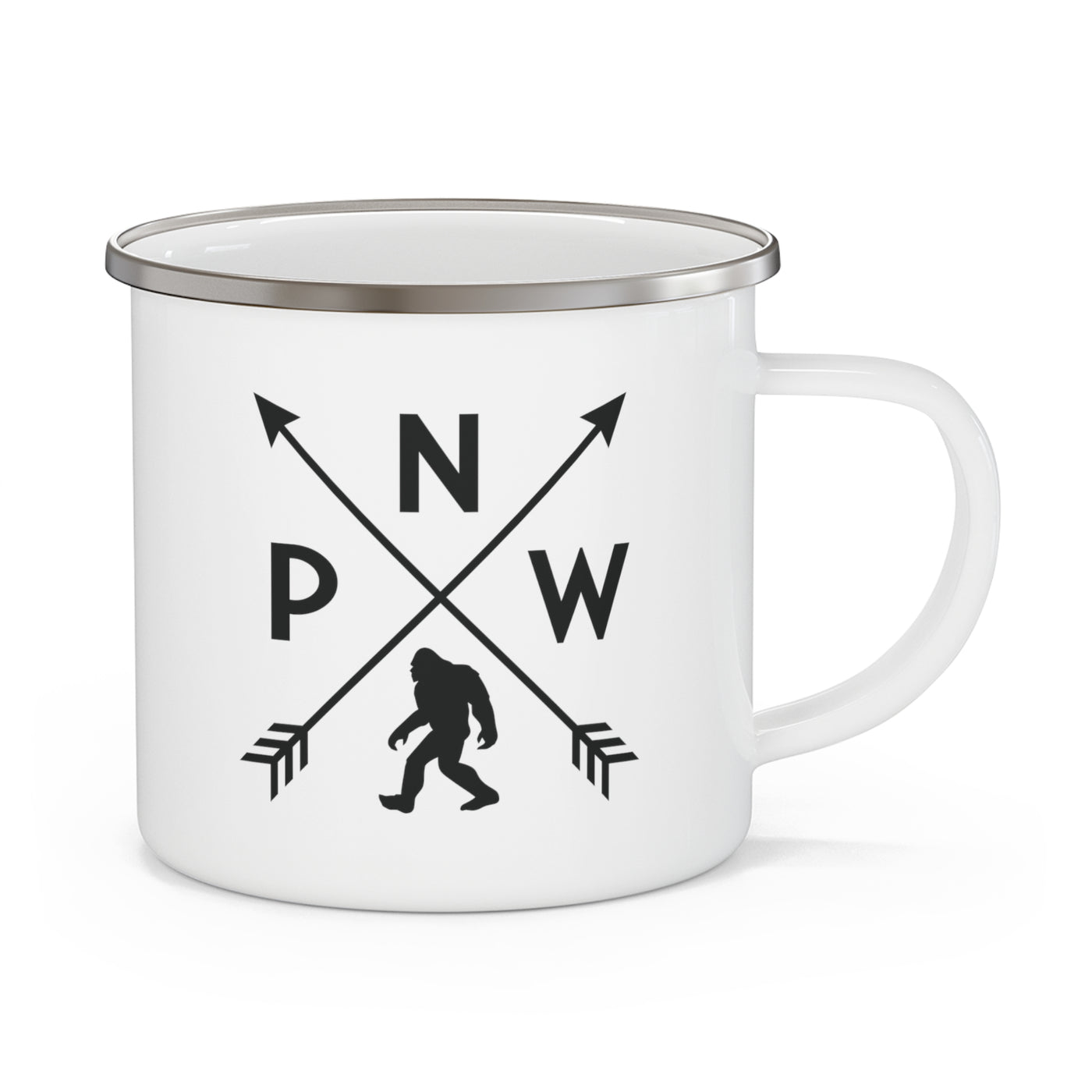 PNW Arrows Sasquatch Enamel Camping Mug