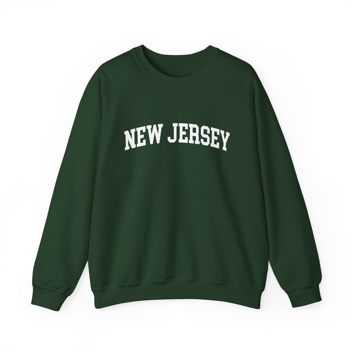 New Jersey Varsity Crewneck Sweatshirt S / Forest Green - The Northwest Store