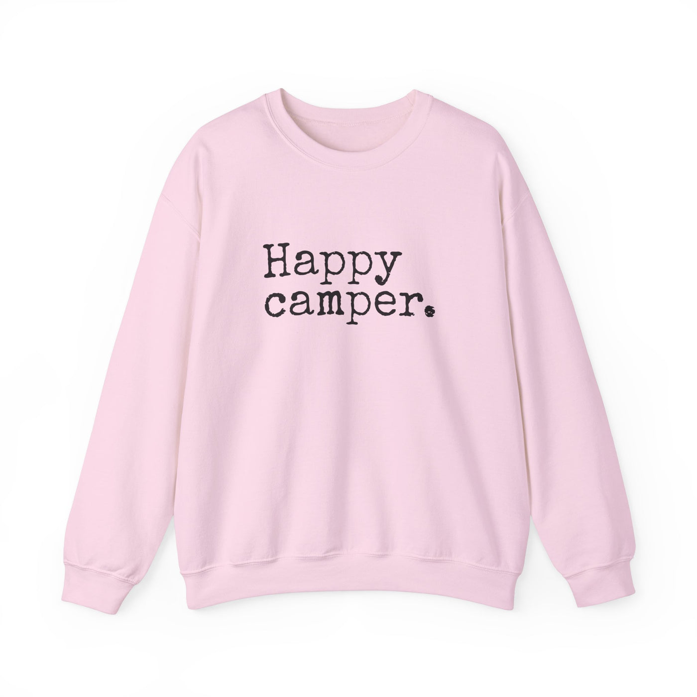 Happy Camper Crewneck Sweatshirt S / Light Pink - The Northwest Store