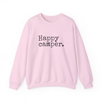 Happy Camper Crewneck Sweatshirt S / Light Pink - The Northwest Store