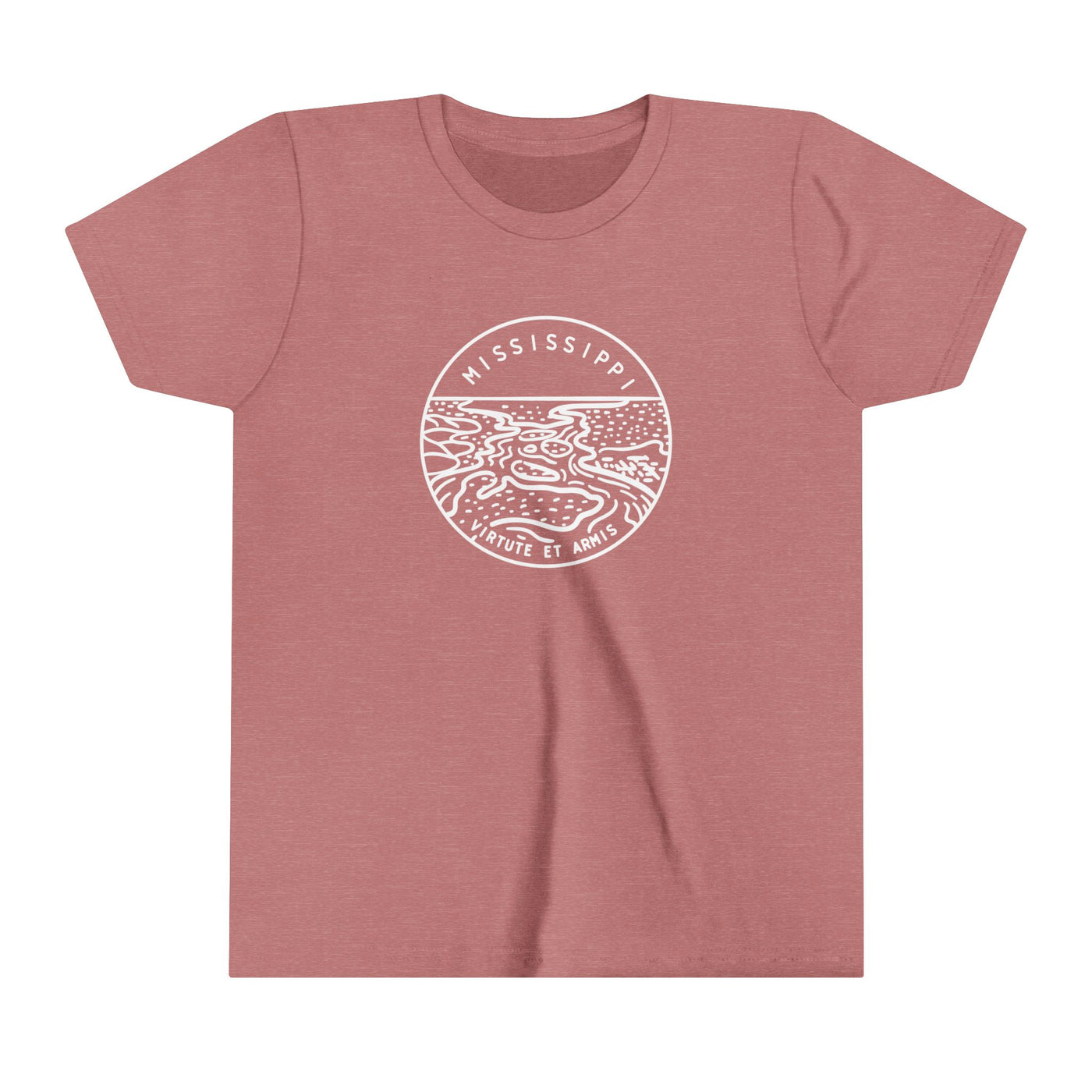 Mississippi State Motto Kids T-Shirt Heather Mauve / S - The Northwest Store