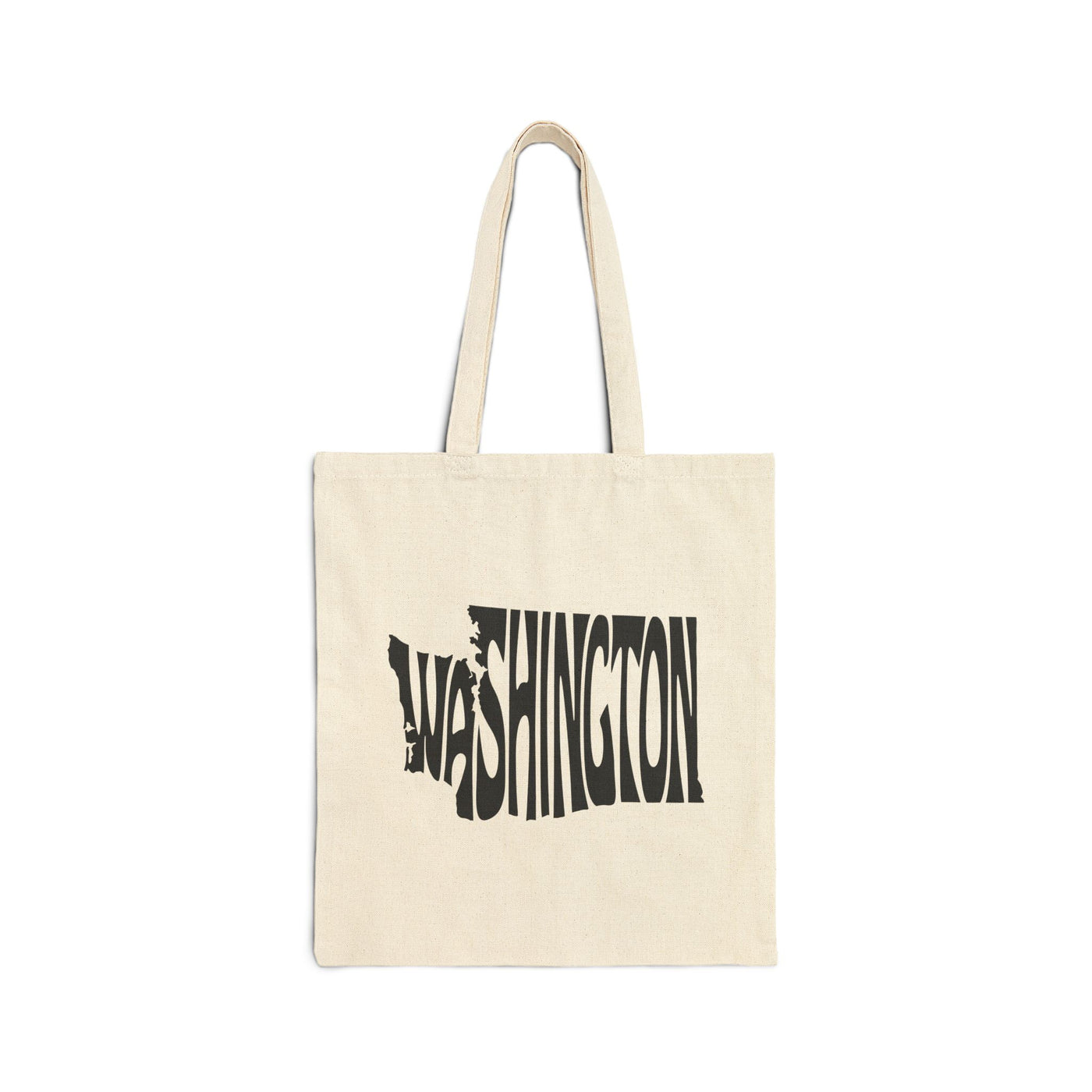 Washington State Shape Tote Bag Natural / 15" x 16" - The Northwest Store