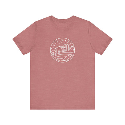 Wisconsin State Motto Unisex T-Shirt XS / Heather Mauve - The Northwest Store