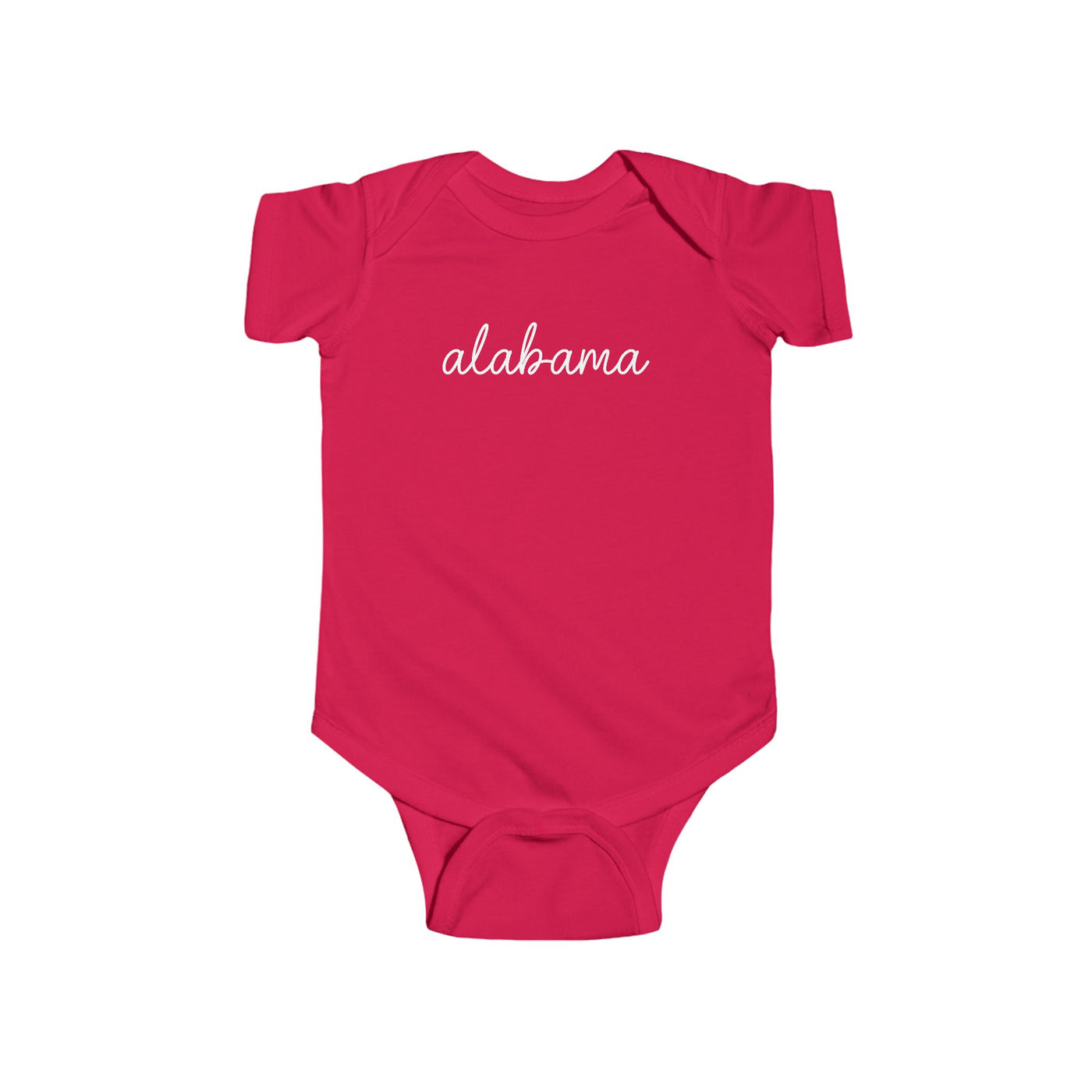 Alabama Script Baby Bodysuit Red / NB (0-3M) - The Northwest Store