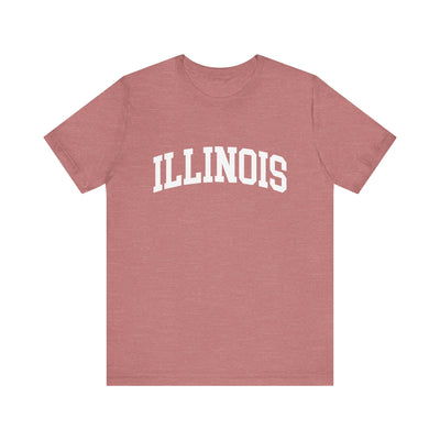 Illinois Varsity Unisex T-Shirt Heather Mauve / XS - The Northwest Store