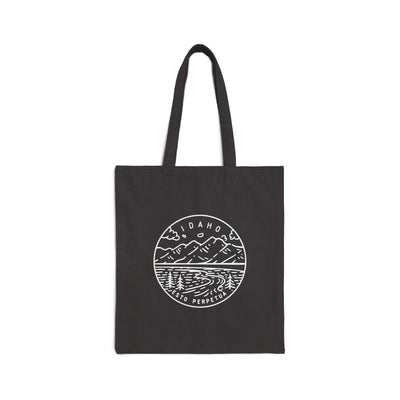 Idaho State Motto Tote Bag Black / 15" x 16" - The Northwest Store