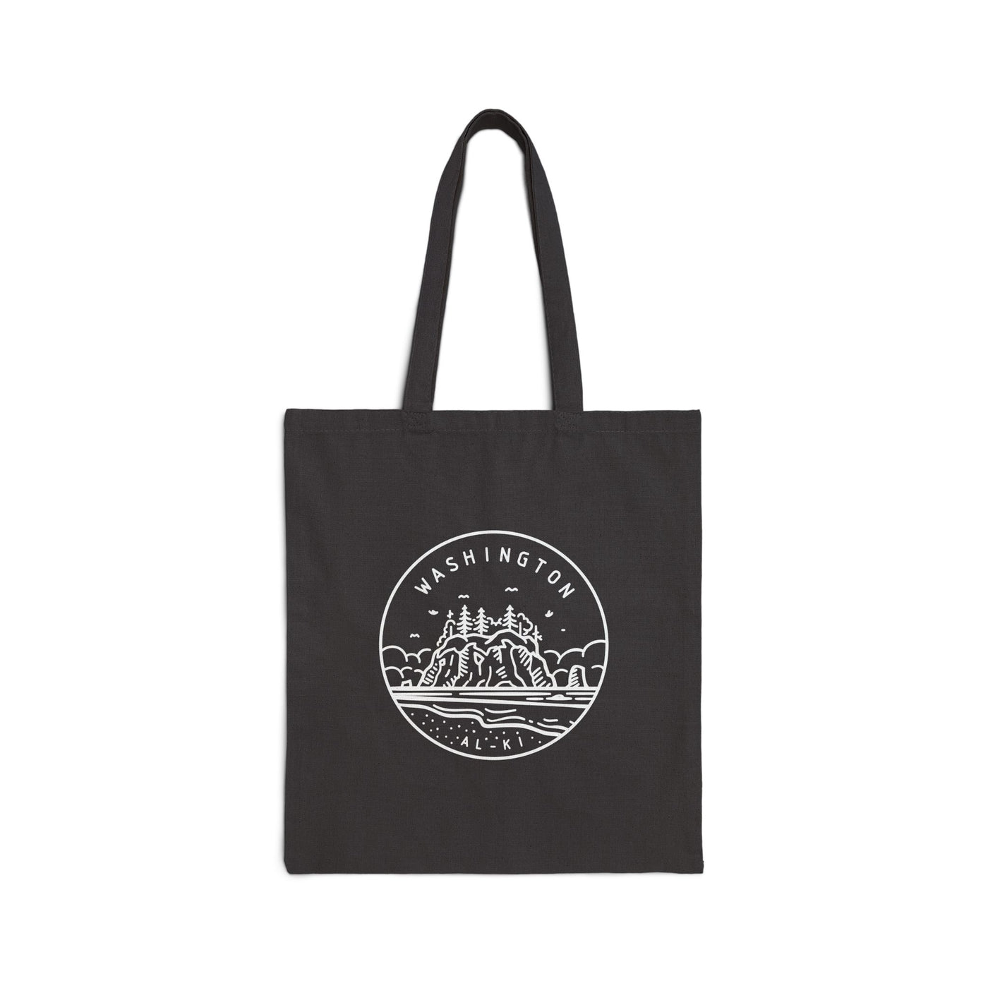Washington State Motto Tote Bag Black / 15" x 16" - The Northwest Store