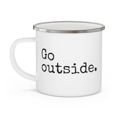 Go Outside Enamel Camping Mug