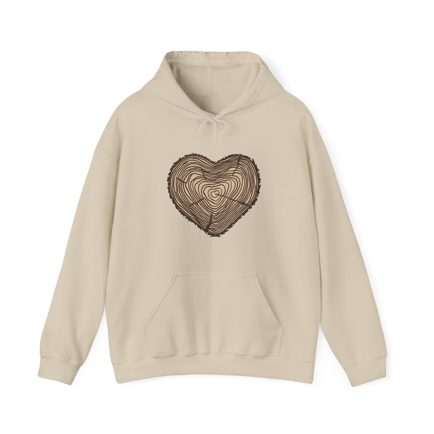 Tree Rings Heart Hooded Sweatshirt