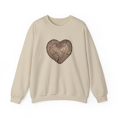 Tree Rings Heart Crewneck Sweatshirt