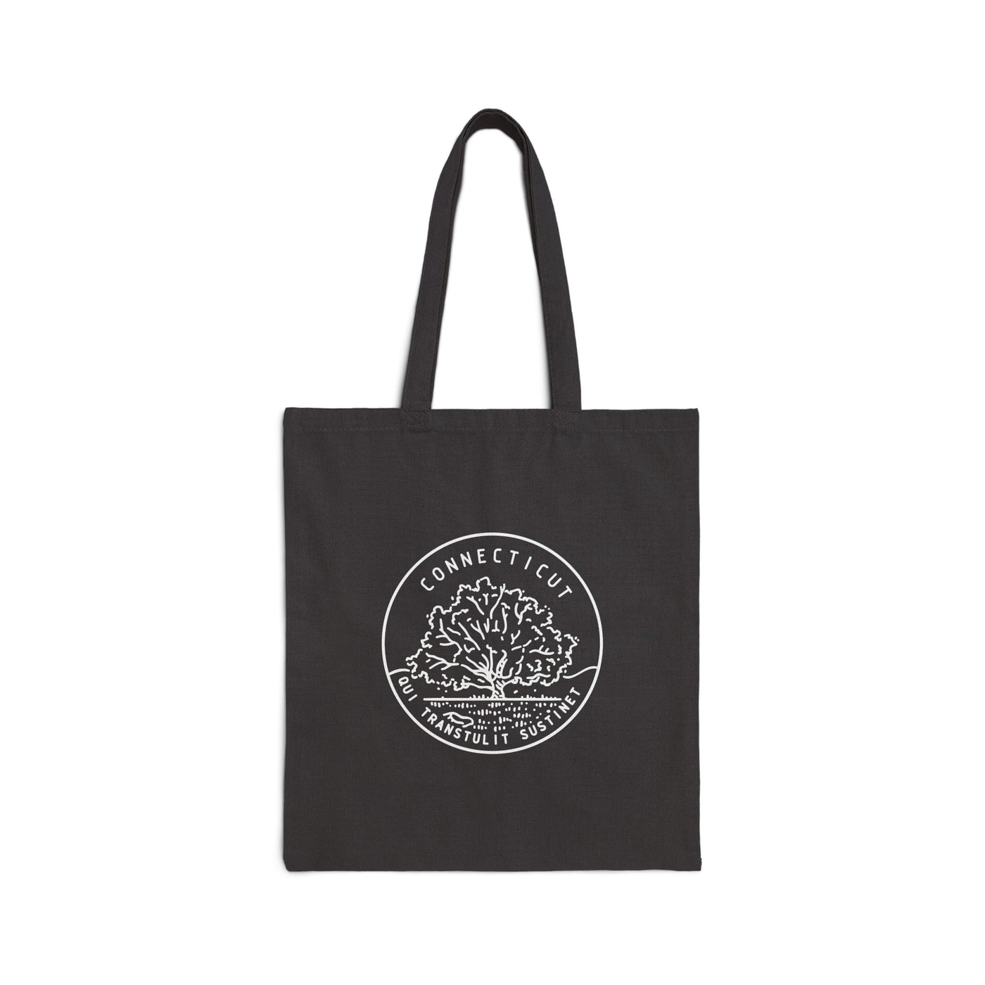 Connecticut State Motto Tote Bag Black / 15" x 16" - The Northwest Store
