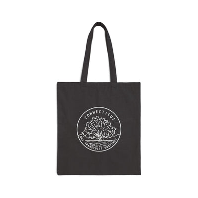 Connecticut State Motto Tote Bag Black / 15" x 16" - The Northwest Store
