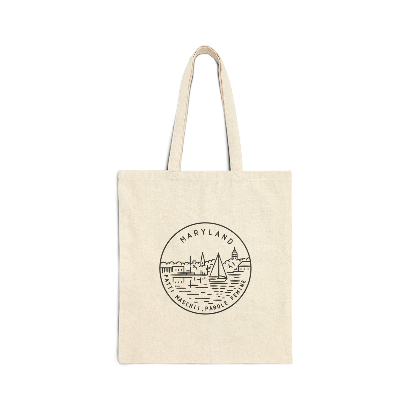 Maryland State Motto Tote Bag Natural / 15" x 16" - The Northwest Store