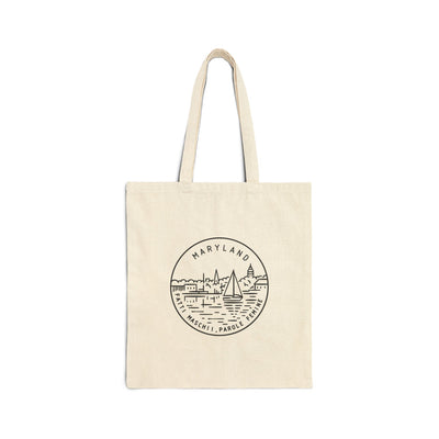 Maryland State Motto Tote Bag Natural / 15" x 16" - The Northwest Store
