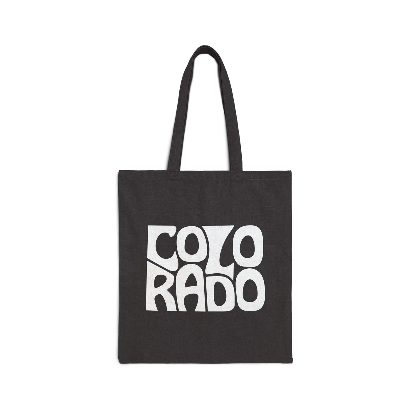 Colorado State Shape Tote Bag Black / 15" x 16" - The Northwest Store