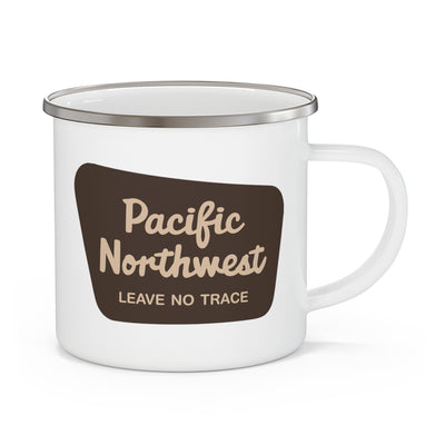 Pacific Northwest National Forest Enamel Camping Mug