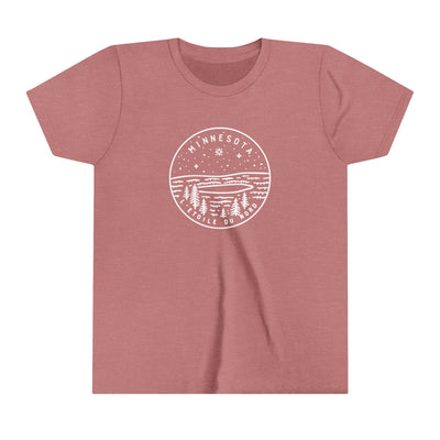 Minnesota State Motto Kids T-Shirt Heather Mauve / S - The Northwest Store