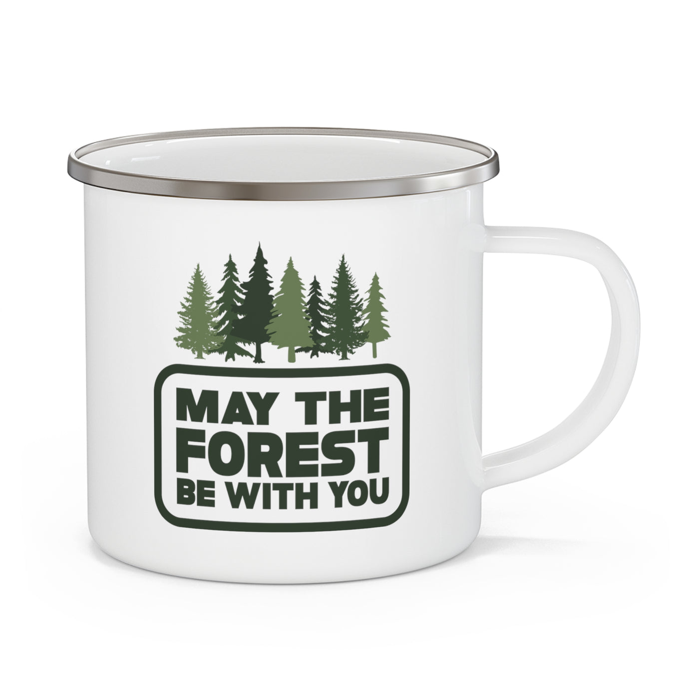 May The Forest Be With You Enamel Camping Mug