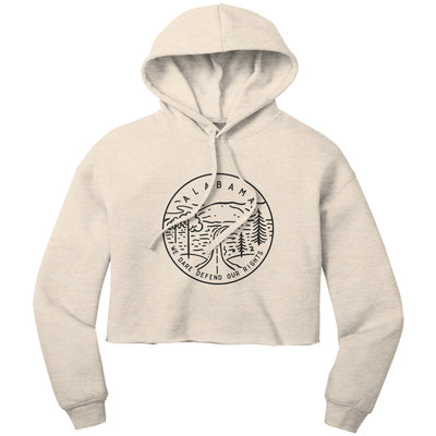 Alabama State Motto Crop Hoodie