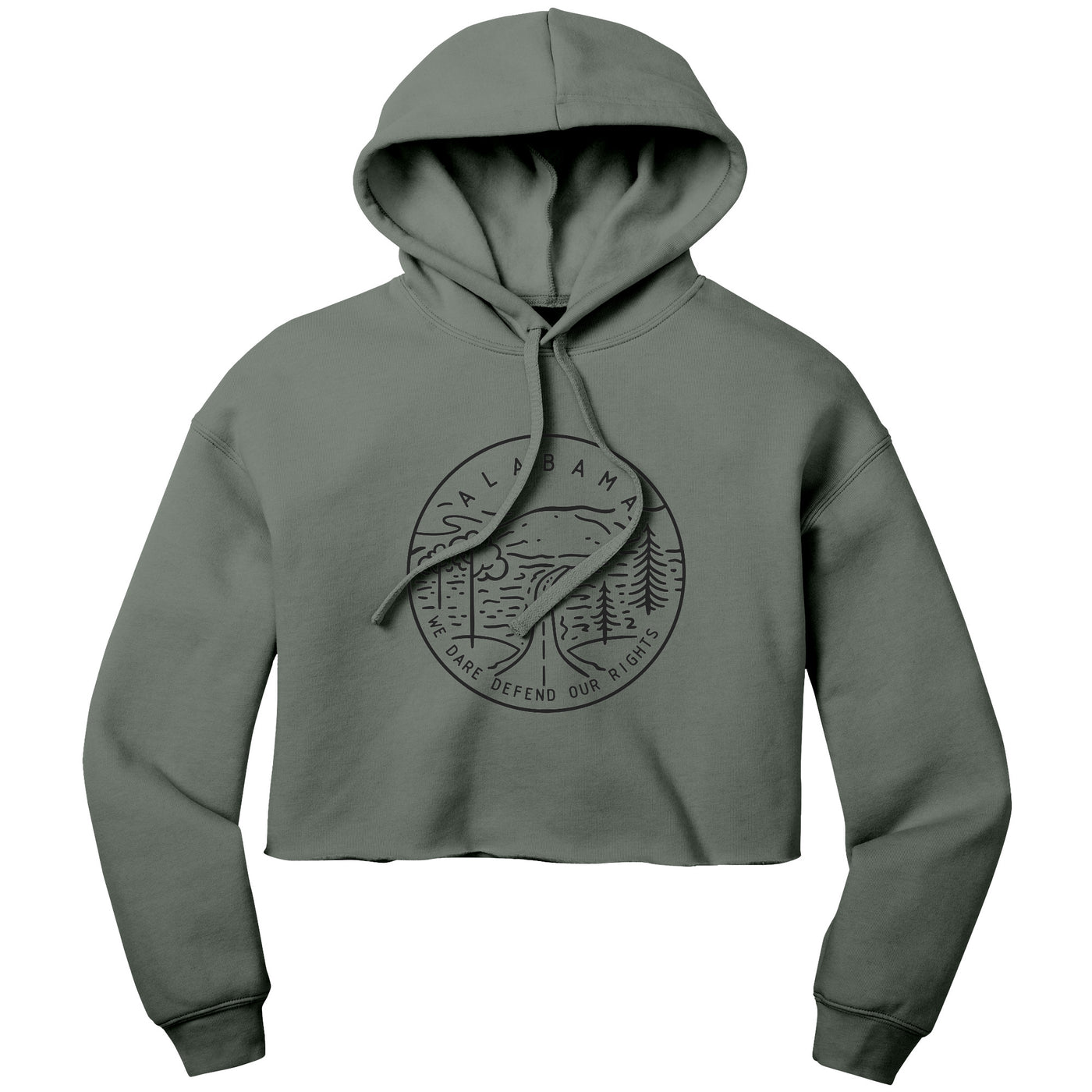 Alabama State Motto Crop Hoodie