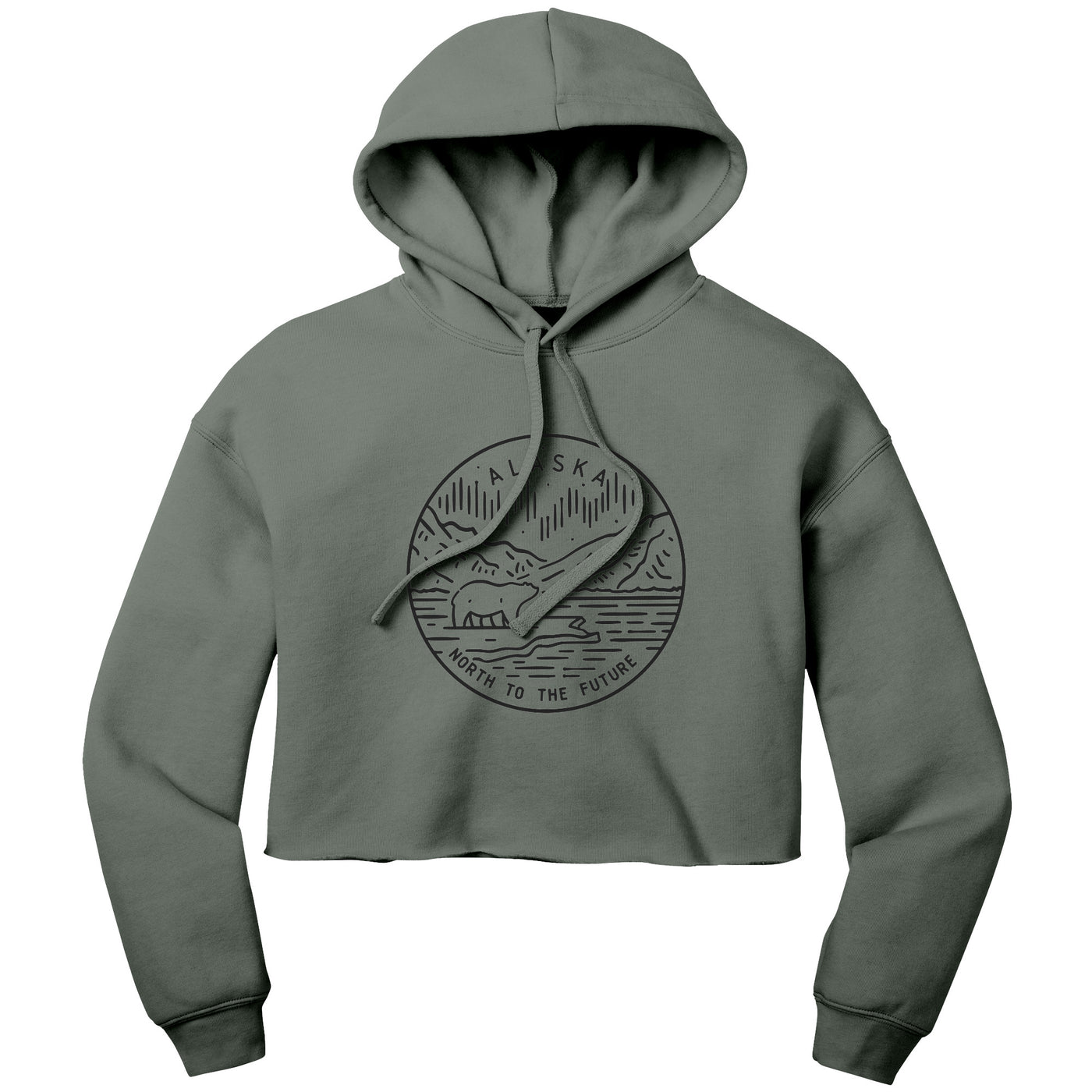 Alaska State Motto Crop Hoodie